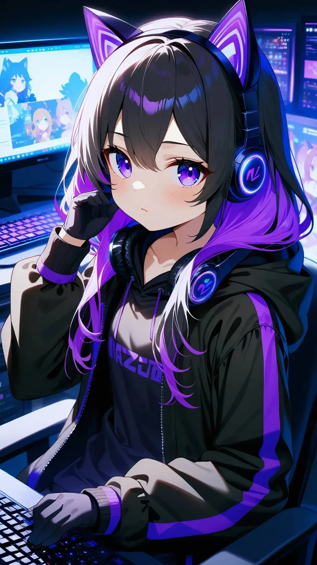 ai character: Kurokami🌏🔥 background