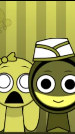 ai character: Mustard sprunki background