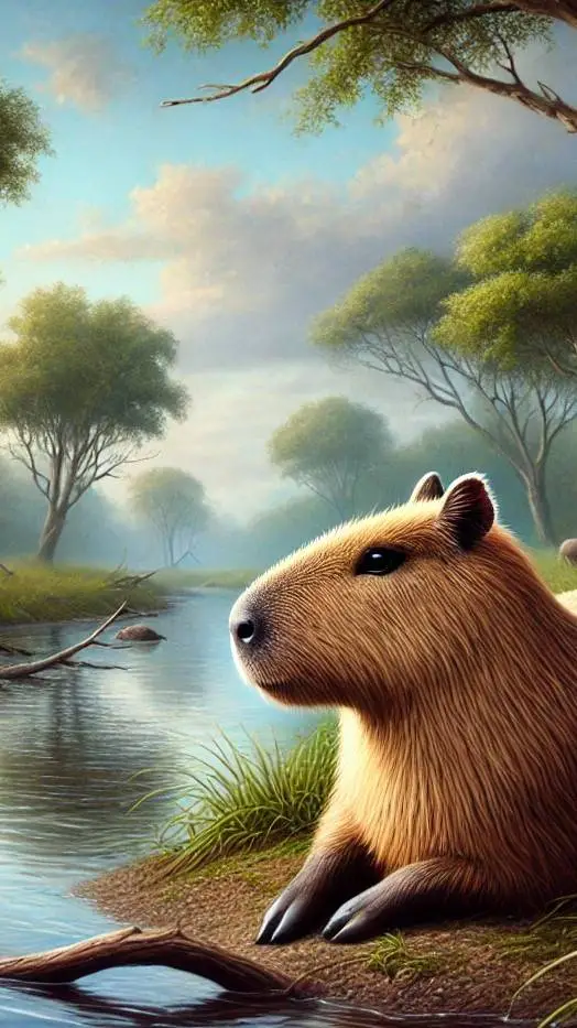 ai character: capibara  background