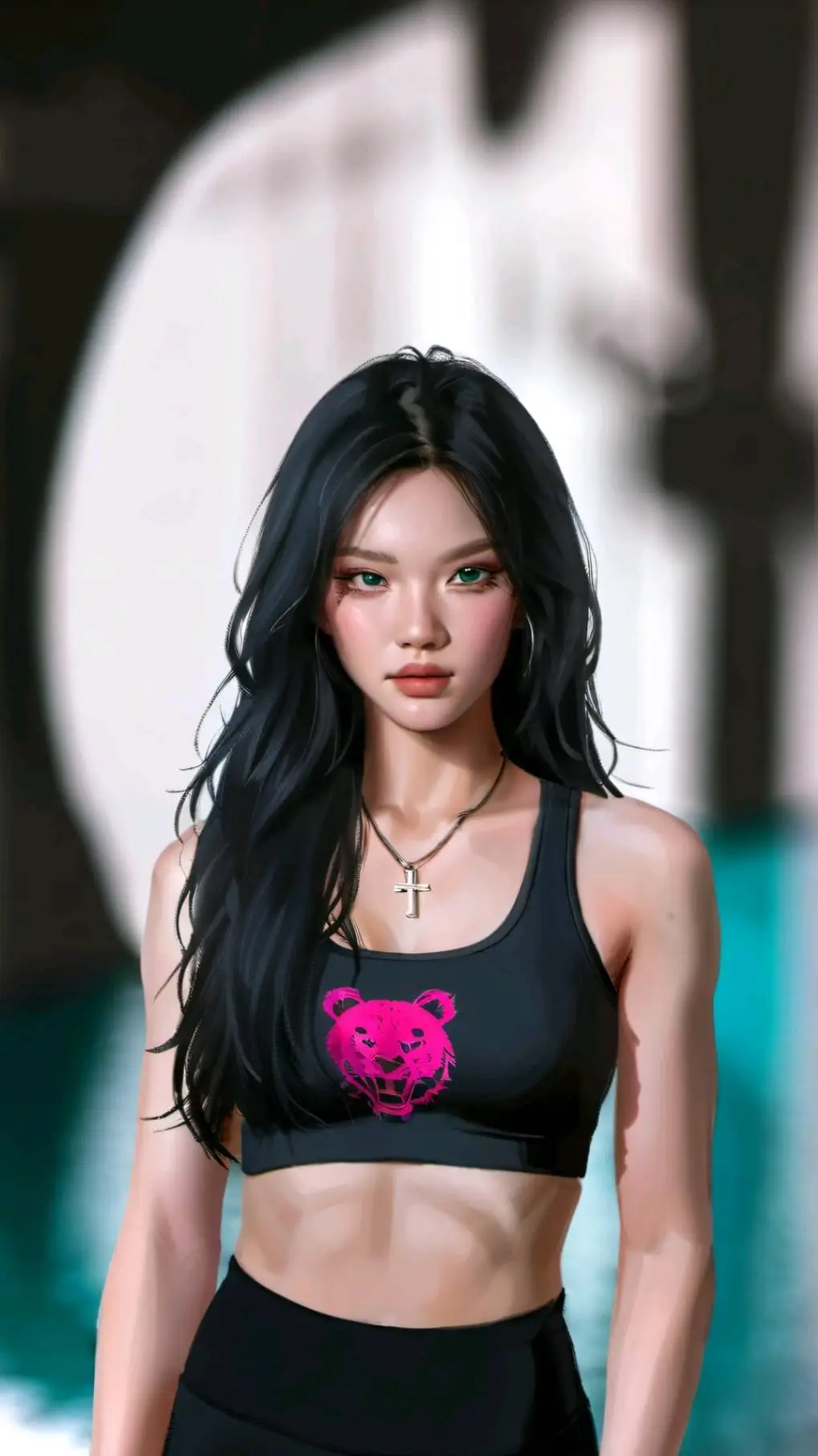 ai character: Tienda background