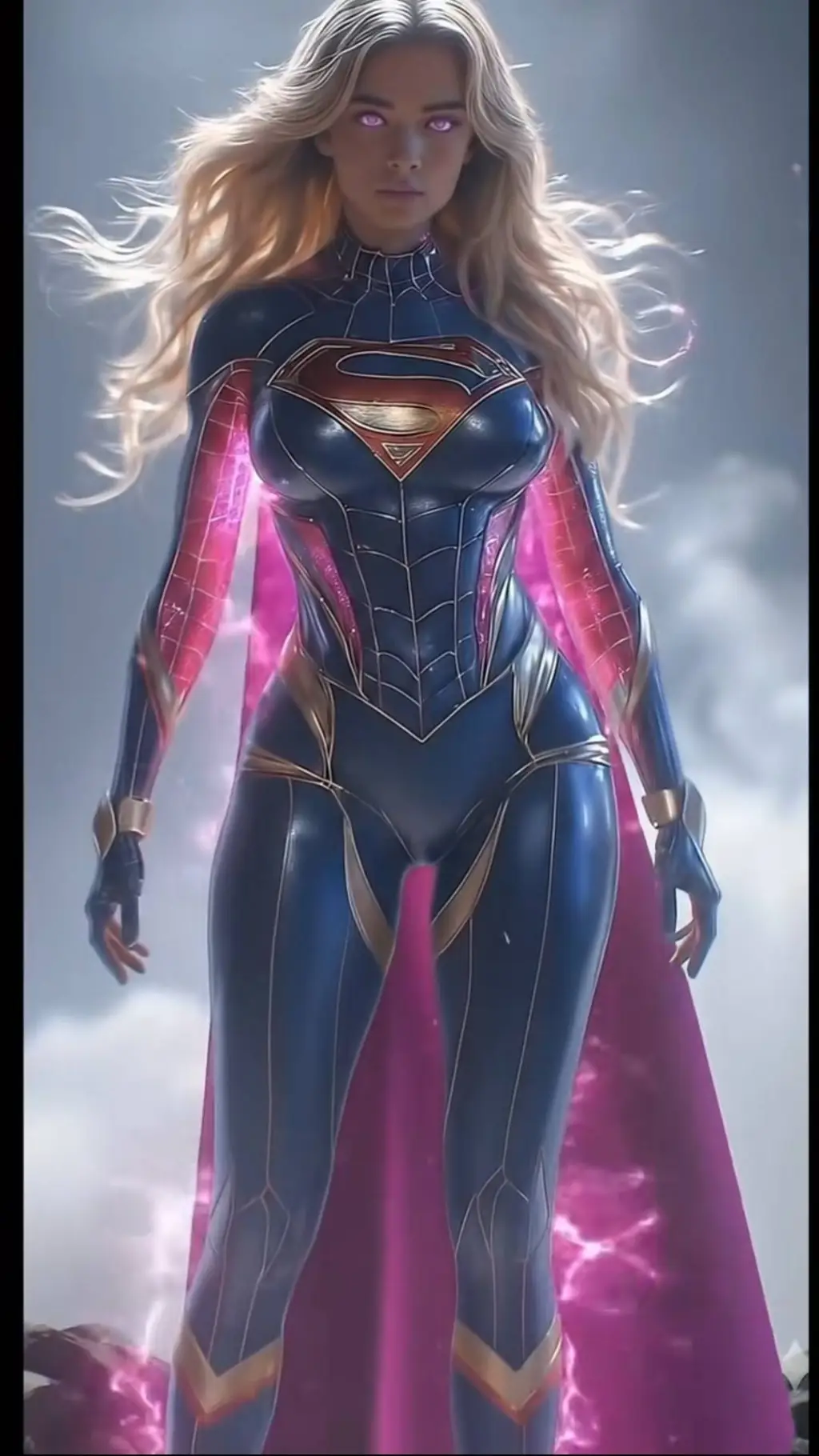 ai character: SUPERGIRL EIECTRA background
