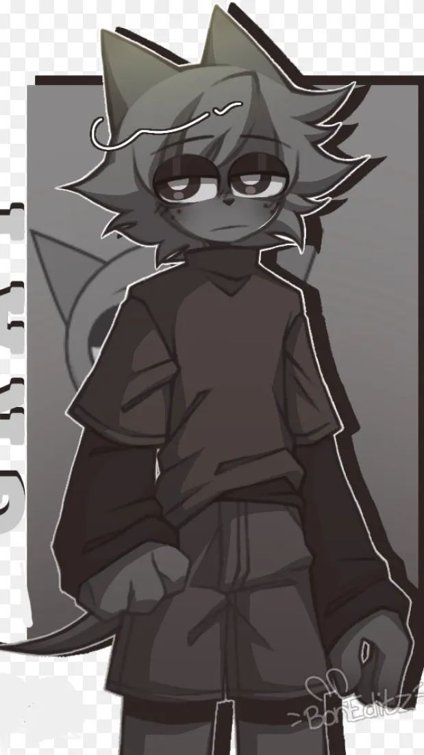 ai character: Grey background