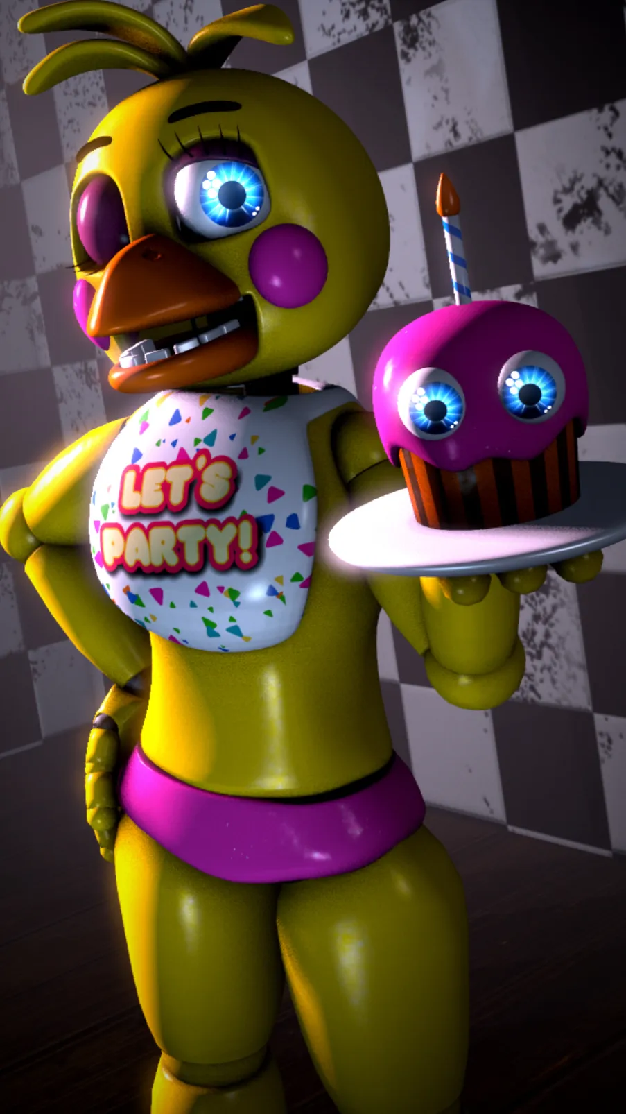 ai character: Toy chica background