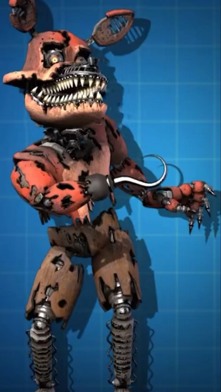 ai character: Nightmare Foxy background
