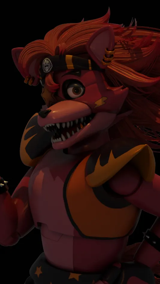 ai character: Glamrock Foxy background