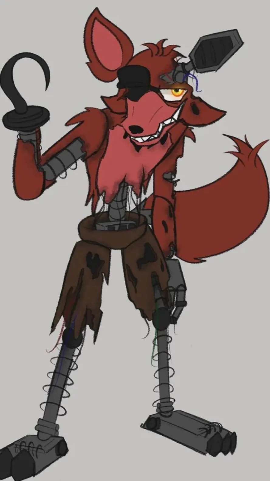 ai character: Withered Foxy background