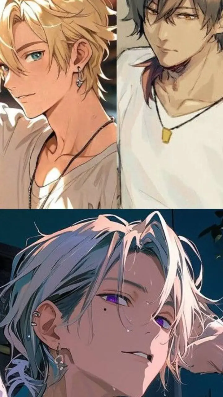 ai character: three boys😉 background