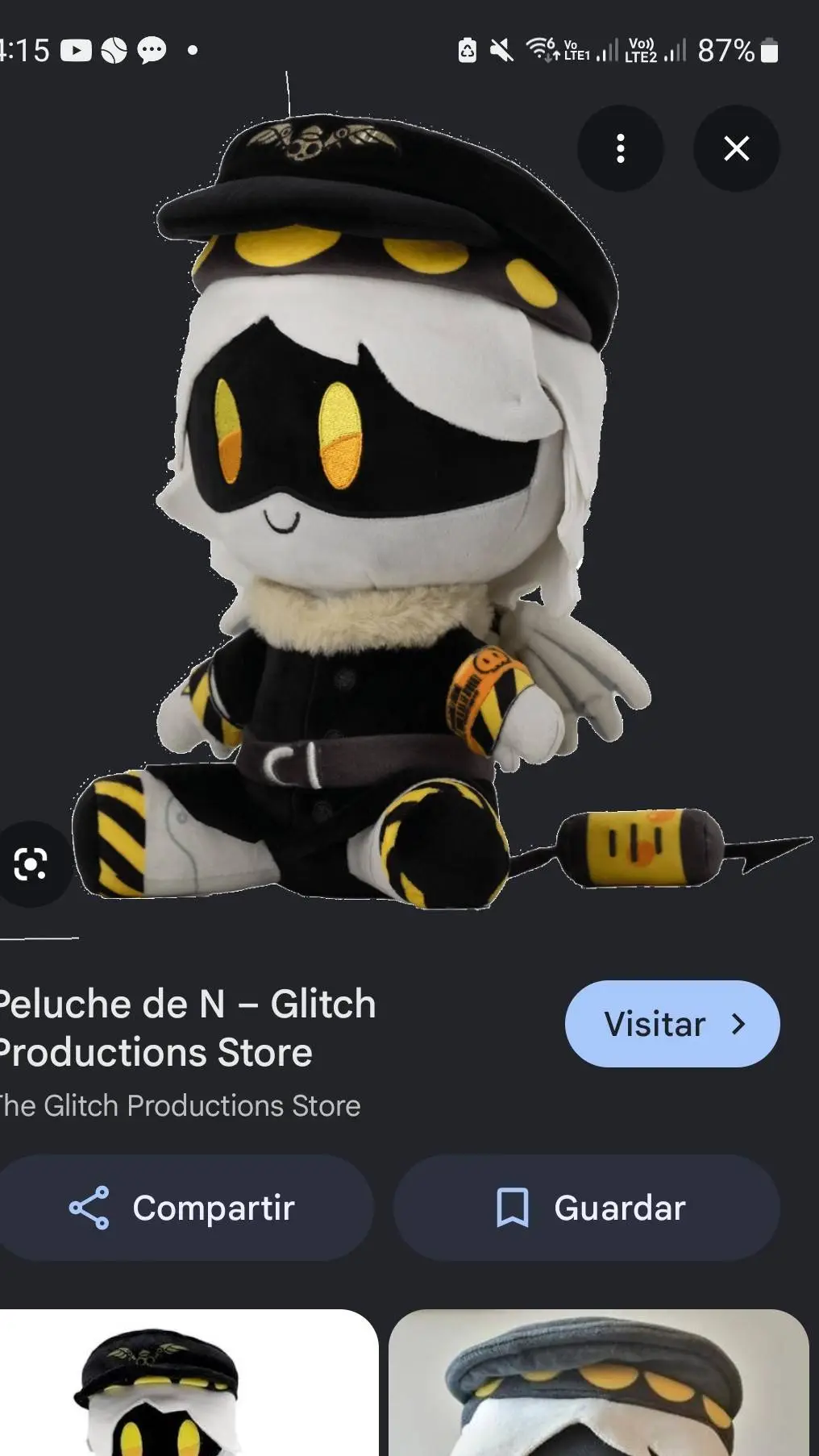 ai character: N se iso peluche background