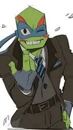ai character: 《Leonardo》💙🐢 background