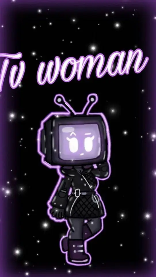 ai character: TV woman  background