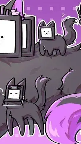 ai character: Base tv gatitos  background