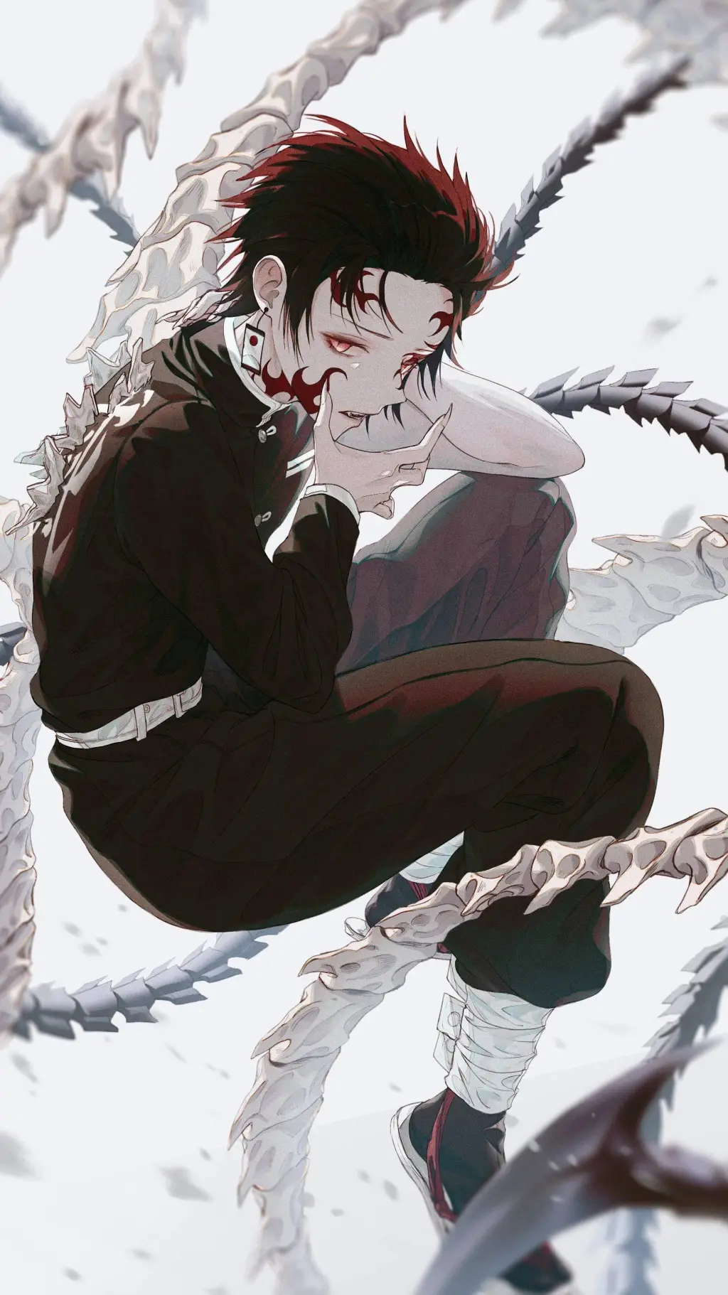 ai character: demon slayer  background