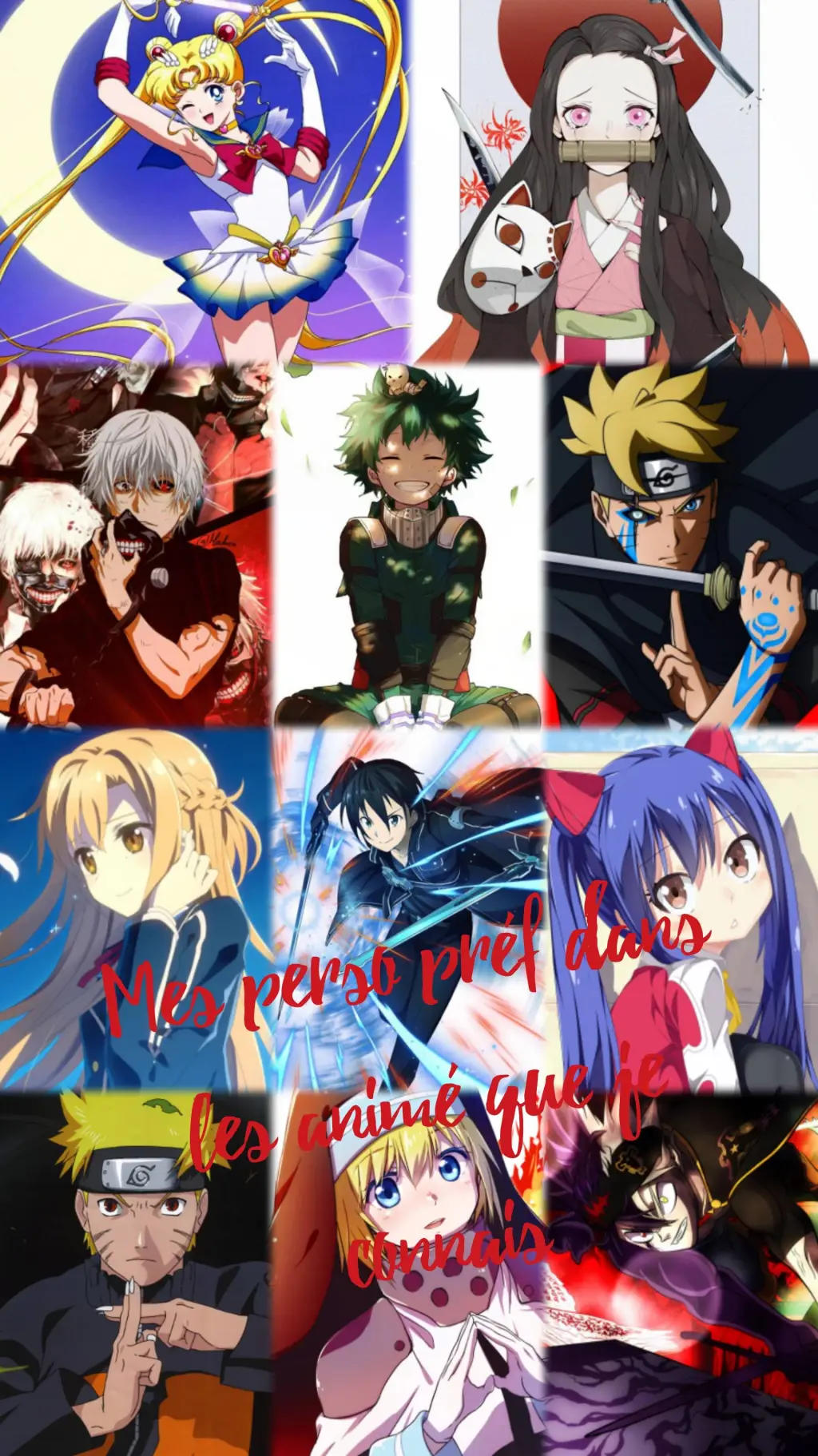 ai character: animé différent background
