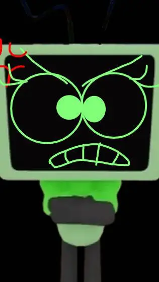 ai character: angry vee background