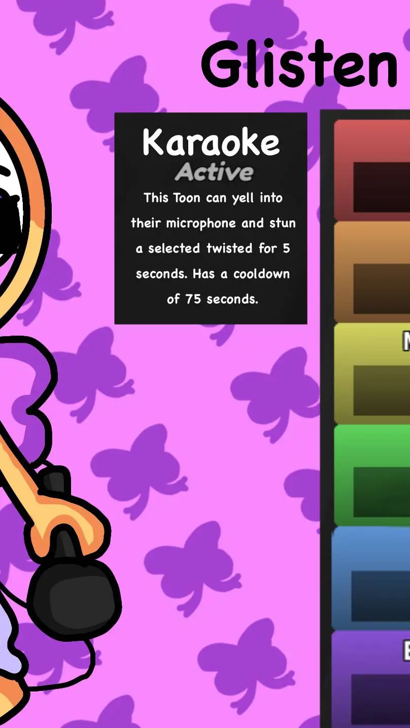 ai character: glisten  background