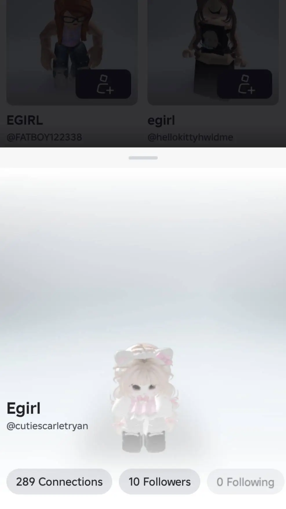 ai character: Egirl crazy gf background