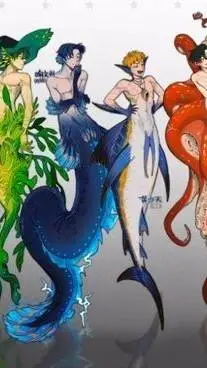 ai character: 🪸~Merfolk~ 🌊 background