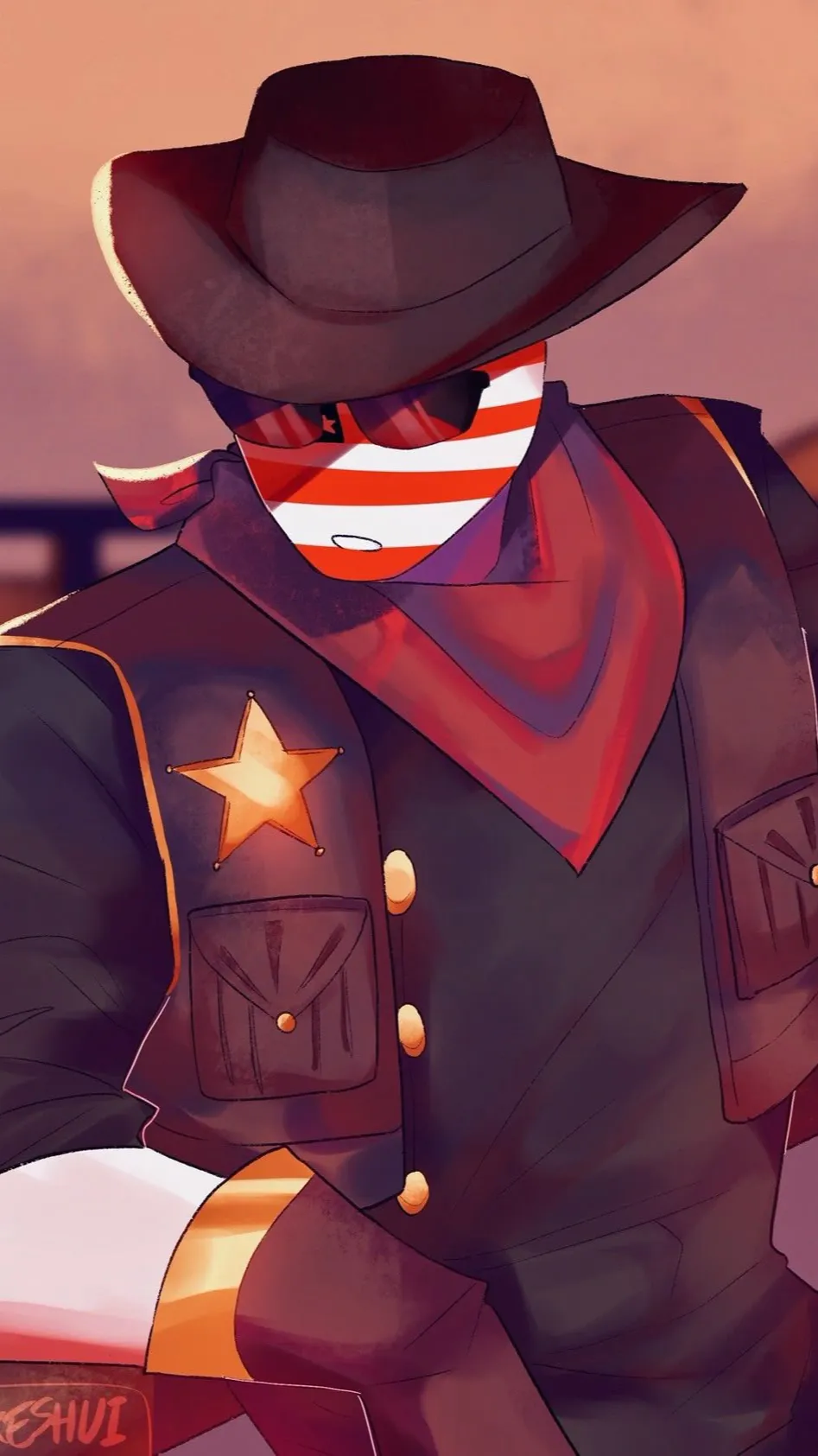 ai character: USA - CountryHuman background