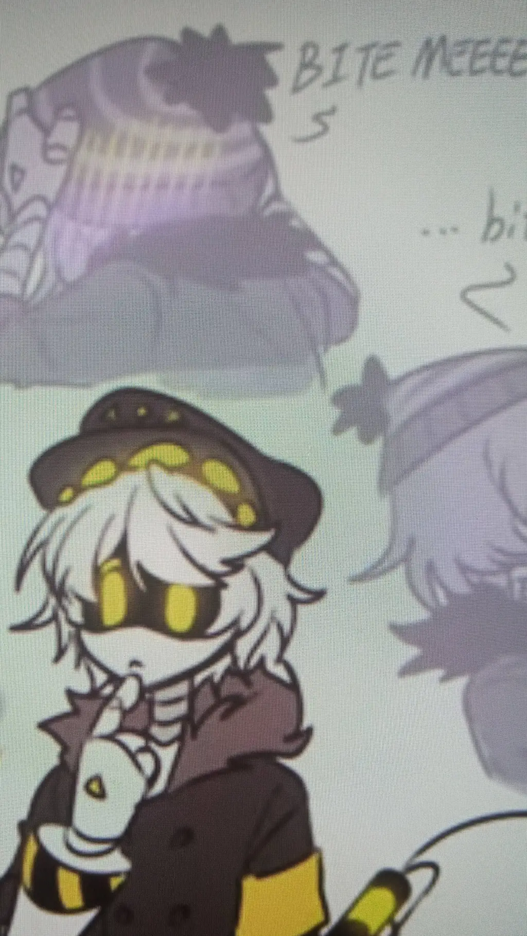 ai character: Bite Me!(Nuzi)💛💜.. background