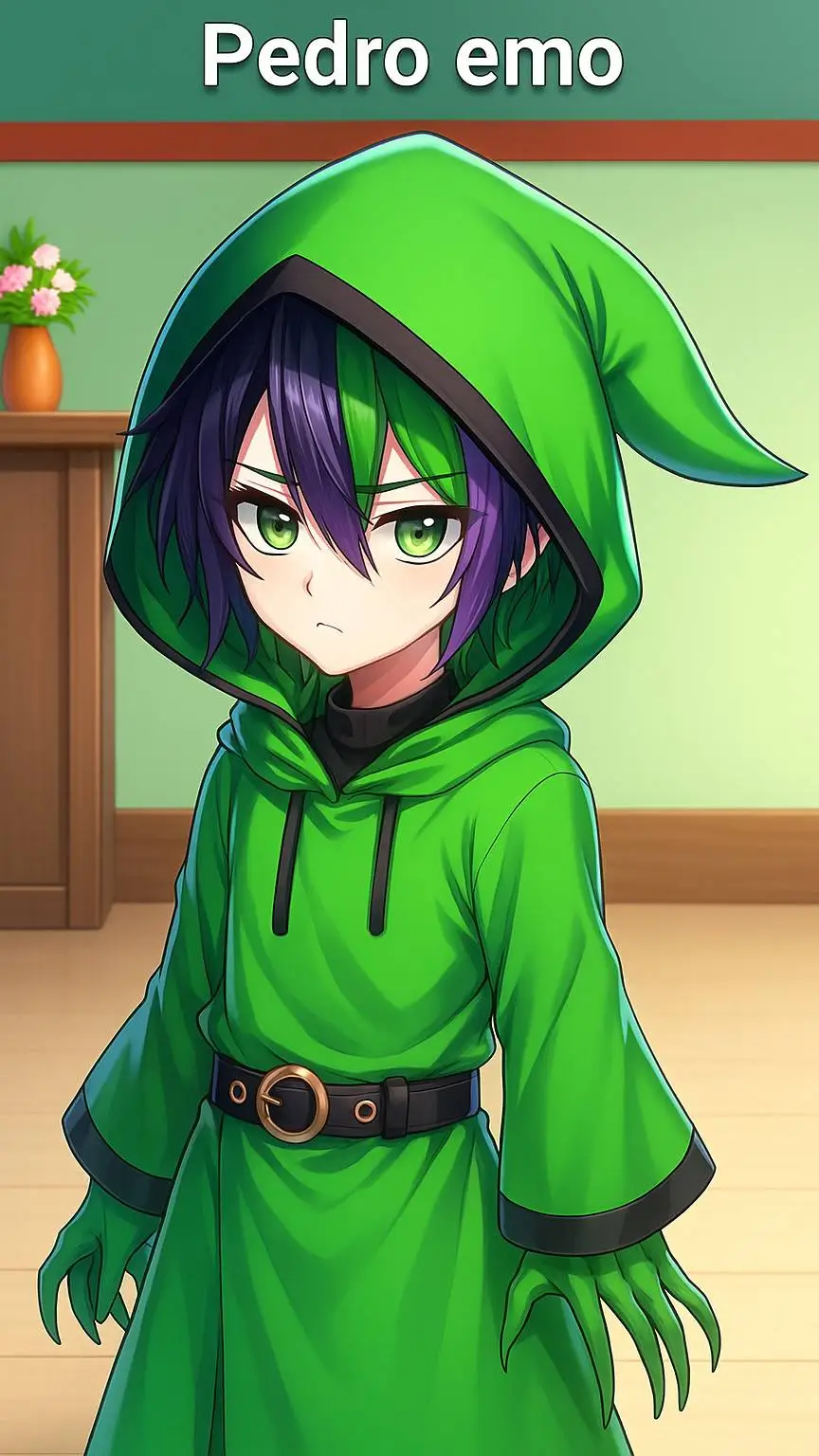ai character: pedro emo  background