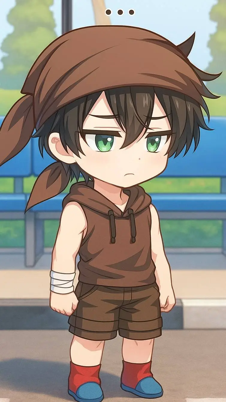 ai character: pobre garotinho background