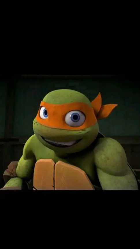 ai character: Mickiey 🧡🐢🍕 background