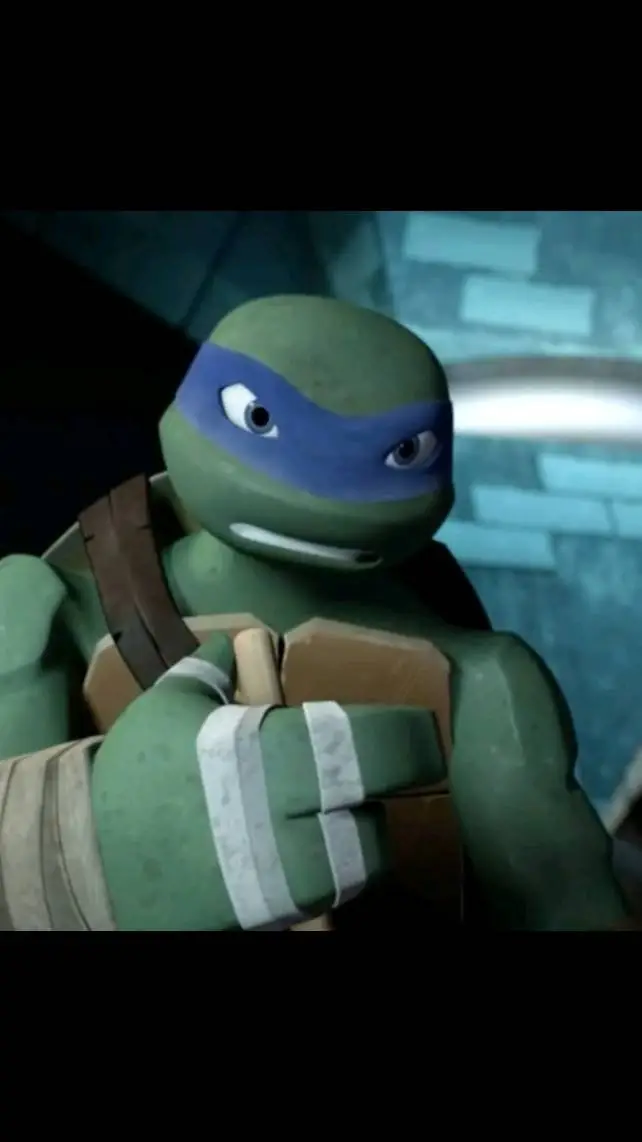 ai character: Leonardo 💙🐢🍕 background