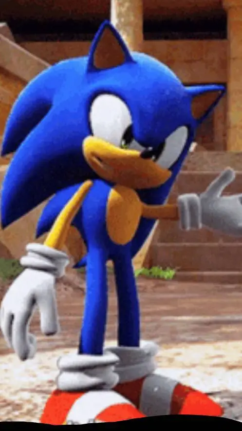ai character: sonic 😁😄💙🦔💰 background