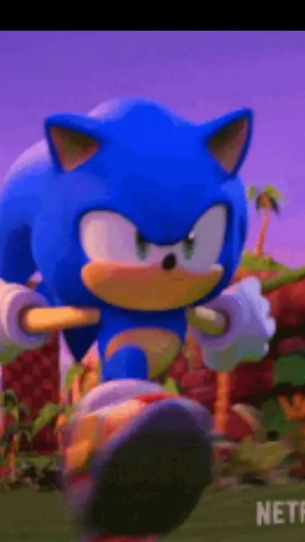 ai character: Sonic Prime 🦔💙 background