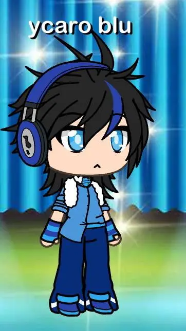 ai character: ycaro Blue background