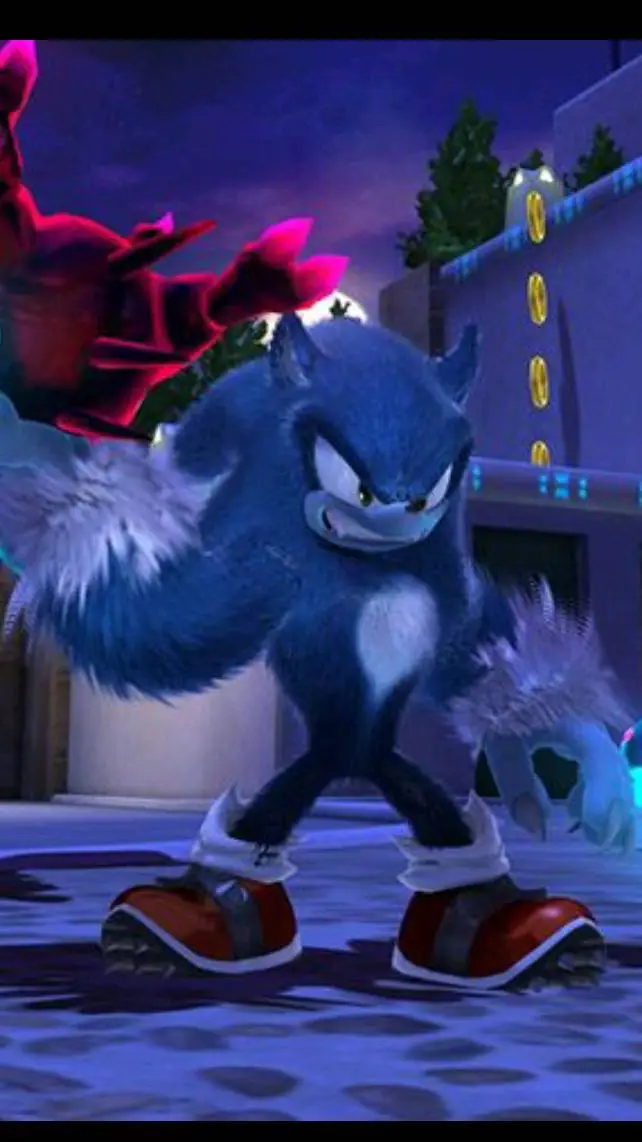 ai character: Sonic lobisomem 🙃🐺 background