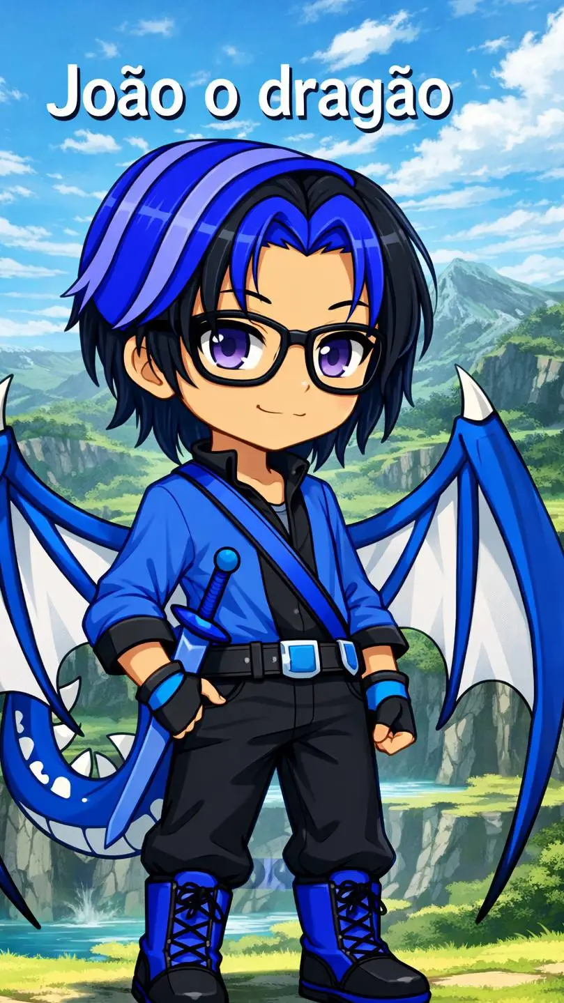 ai character: João 🐉🐲💧💦 background