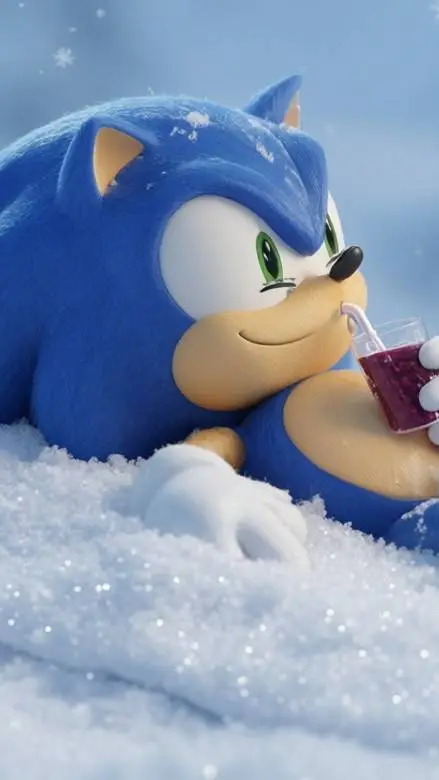 ai character: Sonic 🙂🧃❄🌨 background
