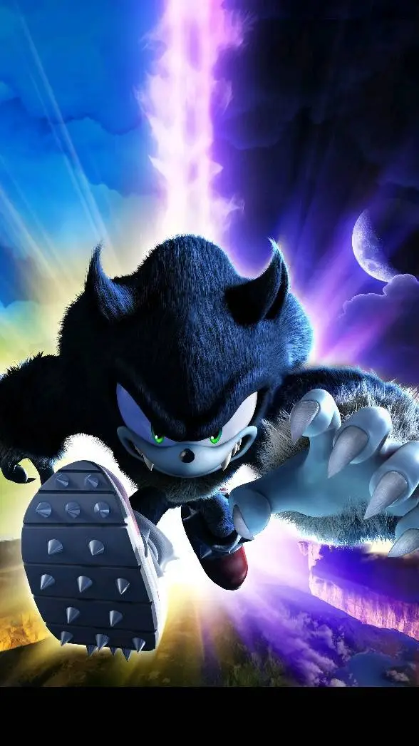 ai character: 🌭Sonic lobisomem🐺 background