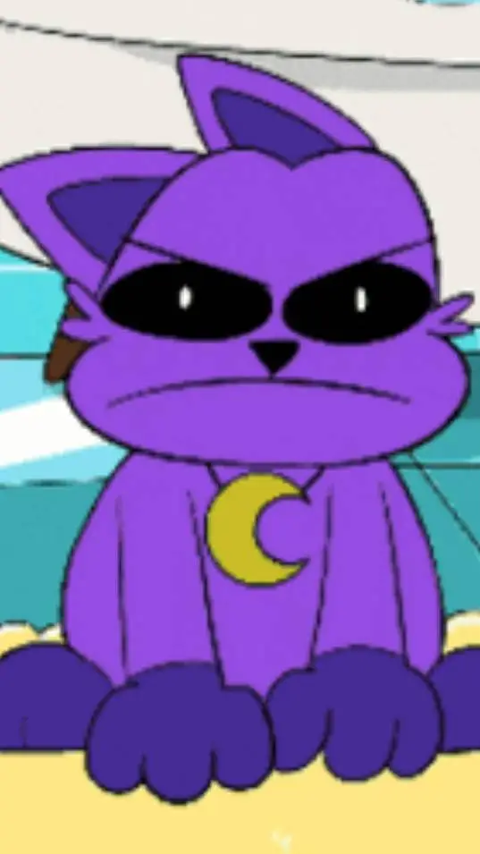 ai character: catnap 💜🐱🌘 background