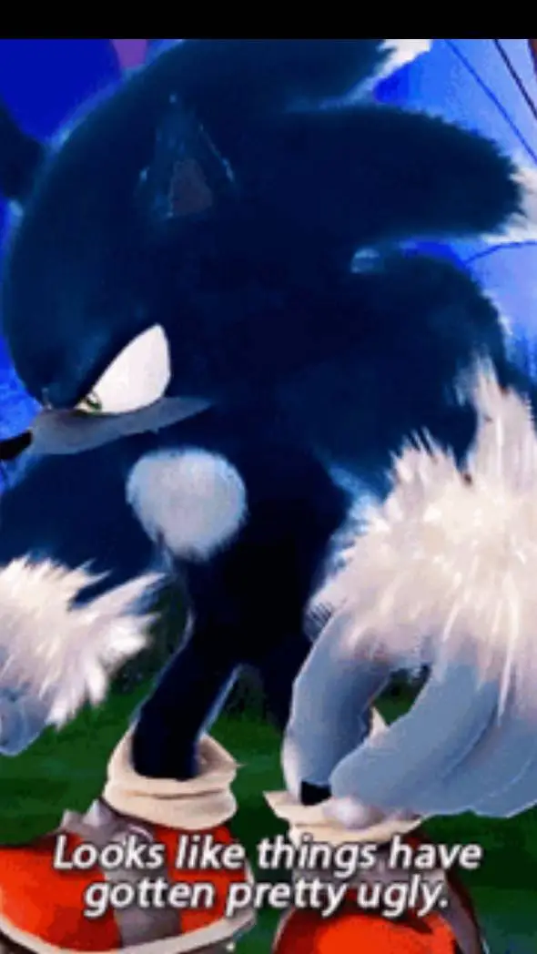 ai character: Sonic lobisomem background