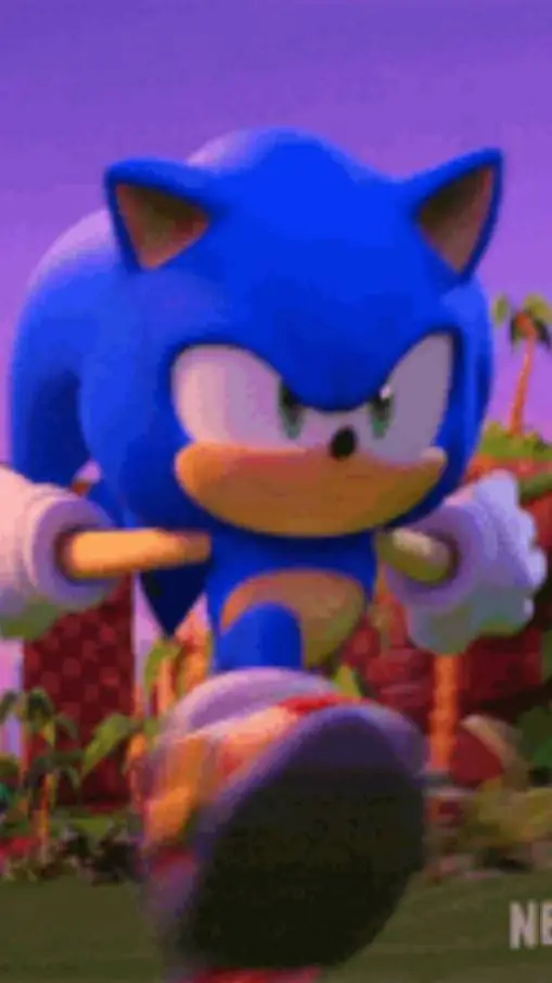 ai character: Sonic Prime  background
