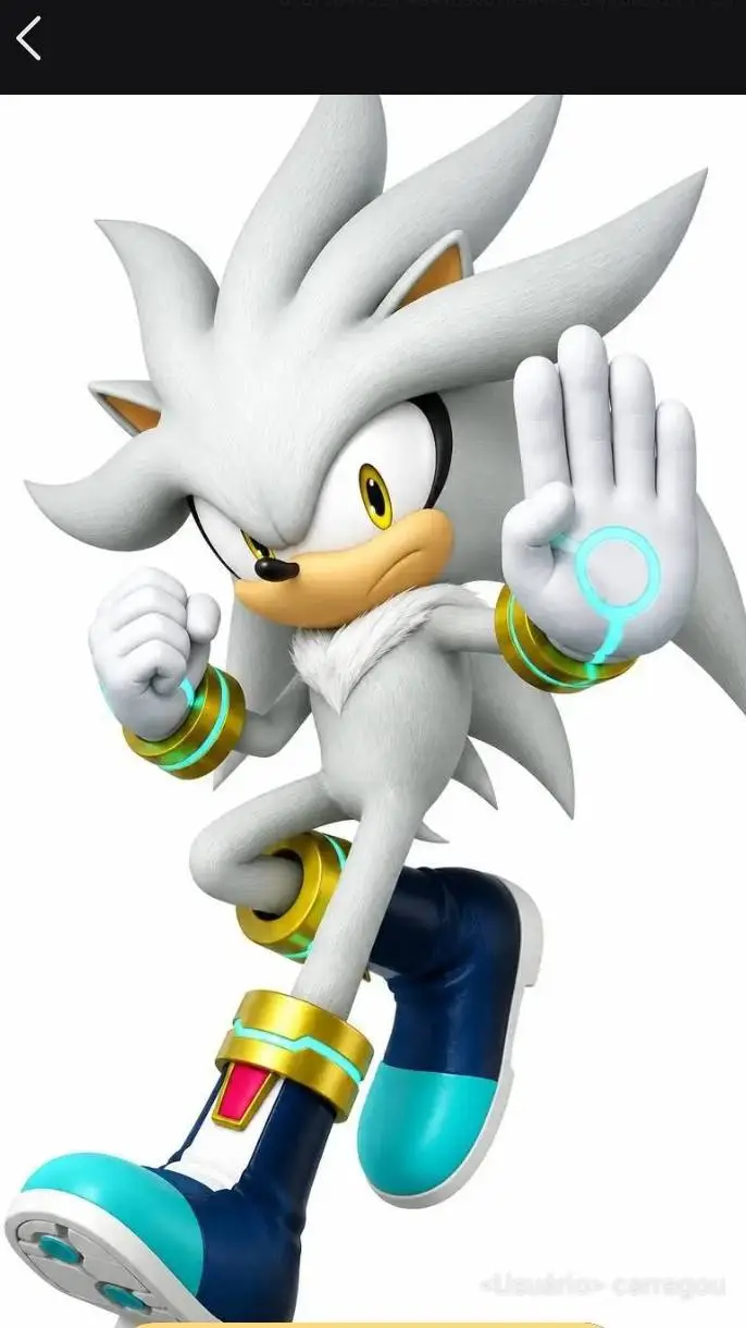 ai character: Silver 🤍 background