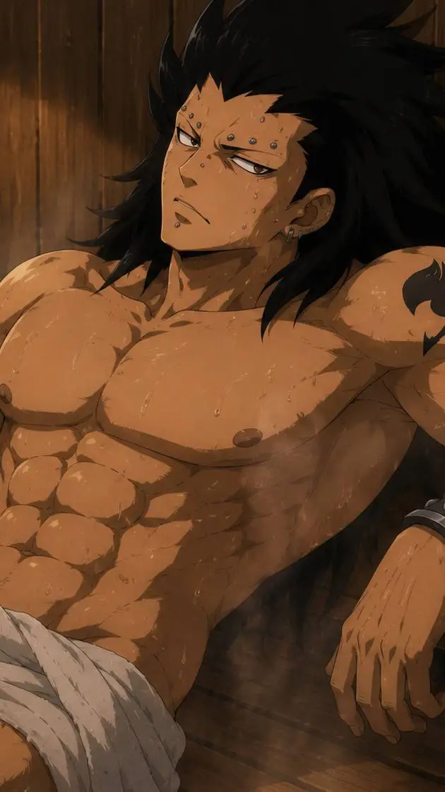 ai character: Gajeel Redfox  background