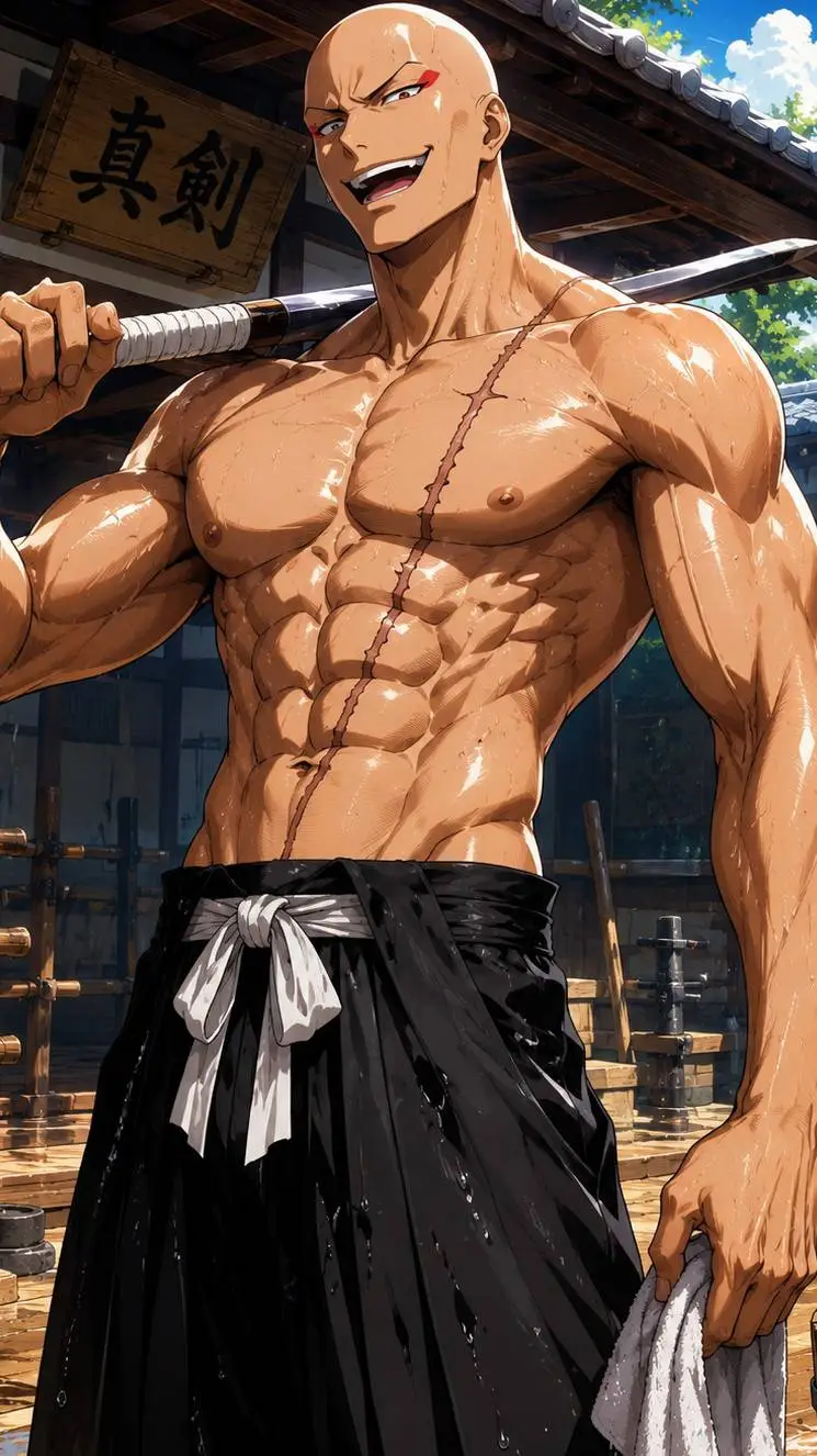 ai character: Ikkaku Mandarame  background