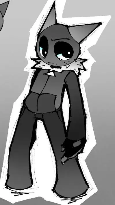 ai character: gray  background