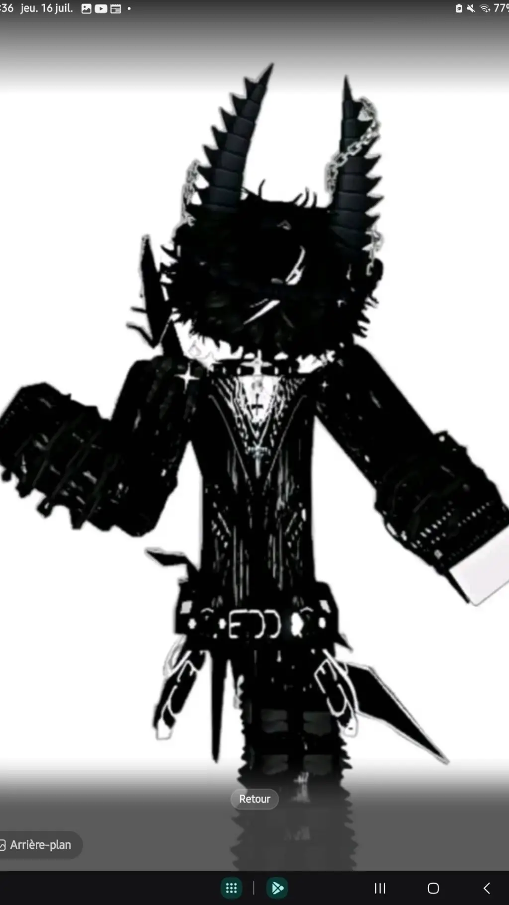 ai character: •AZAZEL⛓️ background