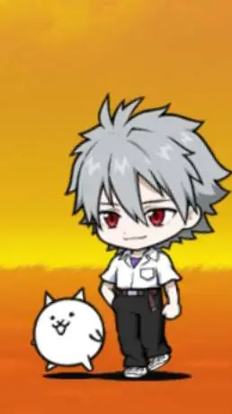 ai character: Kaworu y su gato background