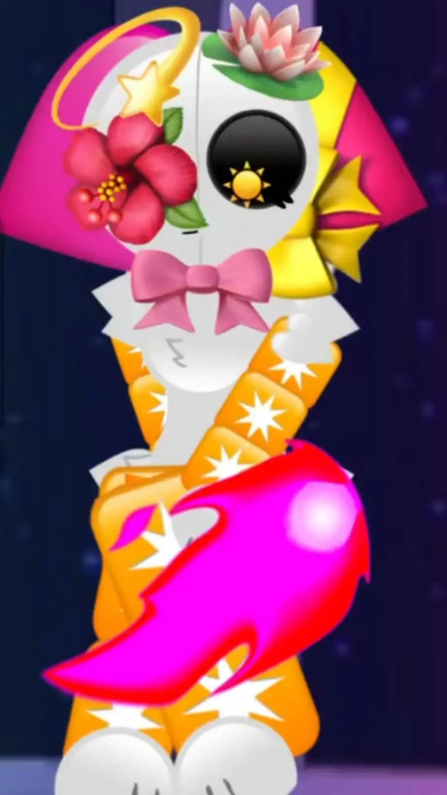 ai character: alight background