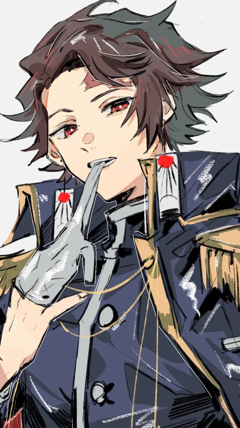 ai character: Tanjiro  background