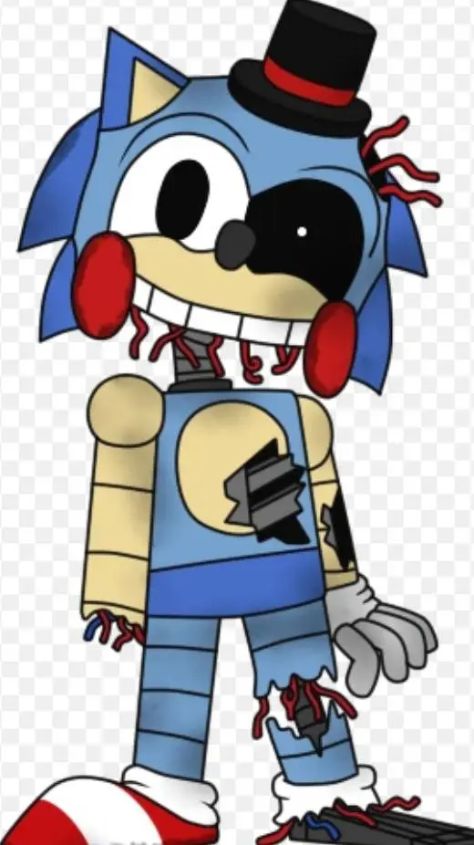 ai character: withered toy sonic background