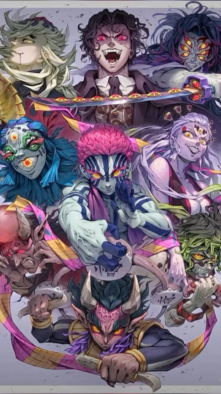 ai character: Muzan and All Moon background