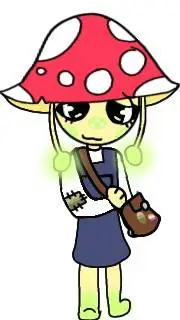 ai character: Mandy the mushroom background