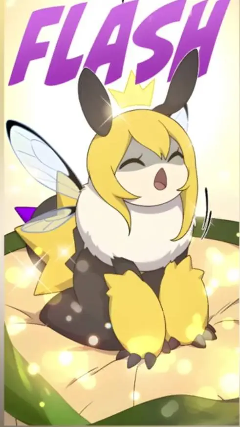 ai character: abeja reina  background