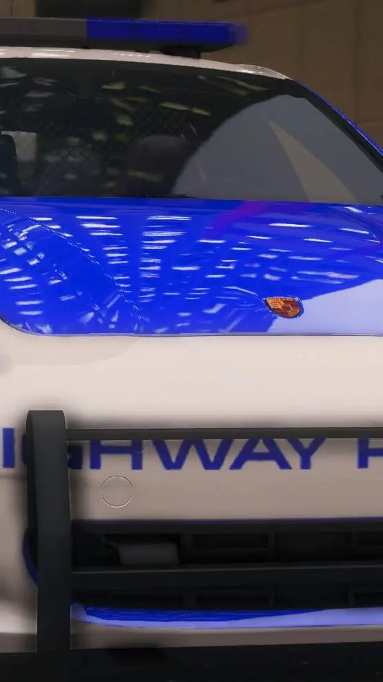 ai character: Police car background